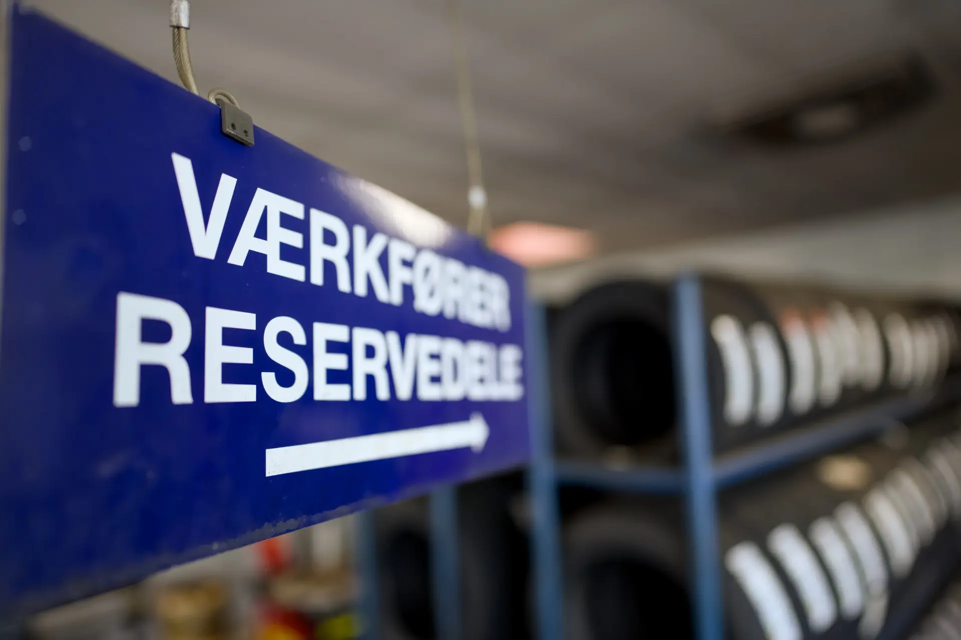 Reservedele på værkstedet